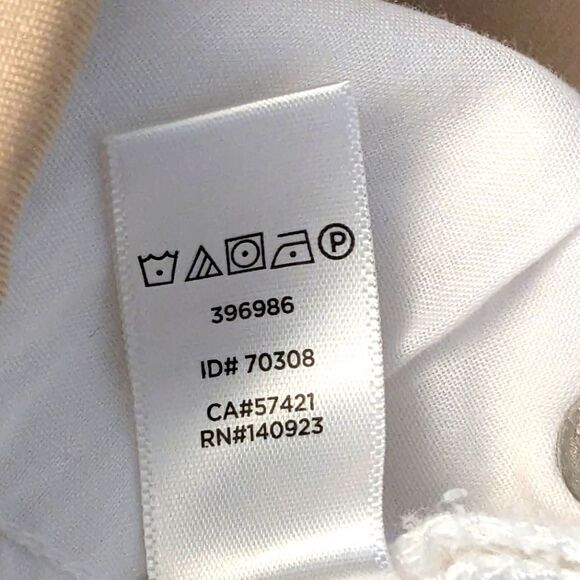 Ann Taylor LOFT White Underbelly Maturity Pull On Cotton Jeans W/Tan Waist - Picture 8 of 8